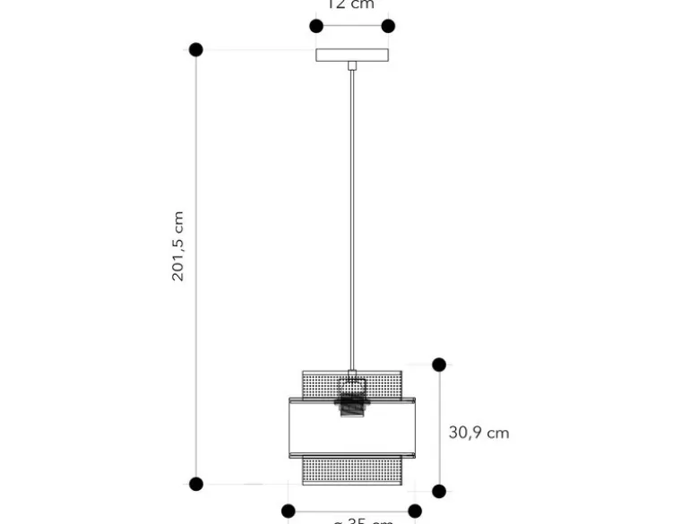 LED Hängelampe einflammig, Metall Gold mit Stoffblende Schwarz, Ø 35cm