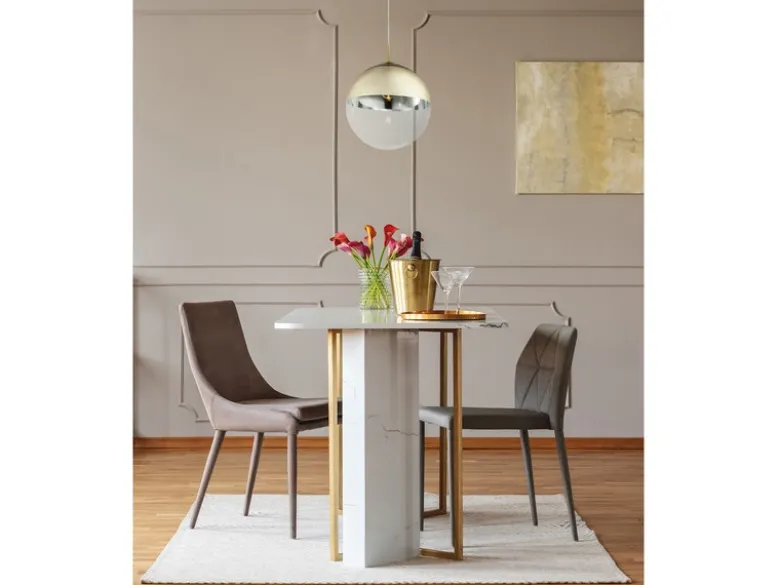 LED Hängelampe mit Glaskugel Design in Gold & Klarglas, Ø 33cm
