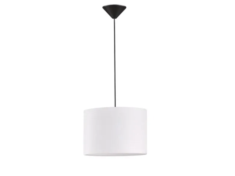 LED Hängelampe mit Lampenschirm Leinen Weiß, Ø 30cm