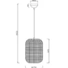 LED Hängelampe mit Sisal Geflecht Lampenschirm, Ø 25cm