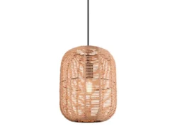 LED Hängelampe mit Sisal Geflecht Lampenschirm, Ø 35cm