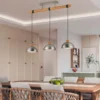 LED Holzbalken Pendelleuchte 3-flammig lang, Höhe 150 - 210cm, Breite: 107,5cm