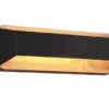 LED Holz Wandlampe ARINO Up and Down mit Stufen Dimmer Schwarz, Breite 35cm