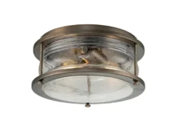 LED Industrial Deckenleuchte für Innen & Außen, Bronze Ø30,5cm