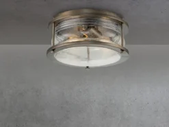 LED Industrial Deckenleuchte für Innen & Außen, Bronze Ø30,5cm
