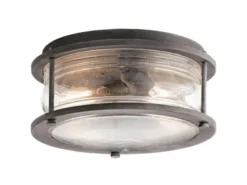 LED Industrial Deckenleuchte für Innen & Außen, Anthrazit Ø30,5cm