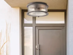 LED Industrial Deckenleuchte für Innen & Außen, Anthrazit Ø30,5cm