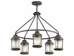 LED Industrial Pendelleuchte für Innen & Außen, Anthrazit Ø66cm