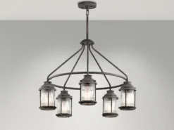 LED Industrial Pendelleuchte für Innen & Außen, Anthrazit Ø66cm