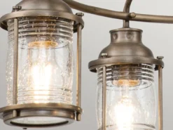 LED Industrial Pendelleuchte für Innen & Außen, Bronze Ø66cm