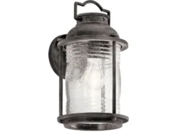 LED Industrial Wandlaterne für Innen & Außen, Anthrazit Höhe 35cm
