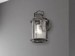 LED Industrial Wandlaterne für Innen & Außen, Anthrazit Höhe 28cm