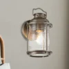 LED Industrial Wandlaterne für Innen & Außen, Bronze Höhe 28cm