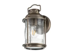 LED Industrial Wandlaterne für Innen & Außen, Bronze Höhe 28cm