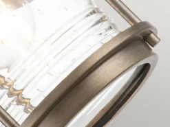 LED Industrial Wandlaterne für Innen & Außen, Bronze Höhe 28cm