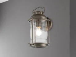 LED Industrial Wandlaterne für Innen & Außen, Bronze Höhe 35cm