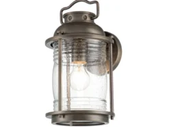 LED Industrial Wandlaterne für Innen & Außen, Bronze Höhe 35cm