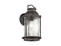 LED Industrial Wandlaterne für Innen & Außen, Anthrazit Höhe 40cm