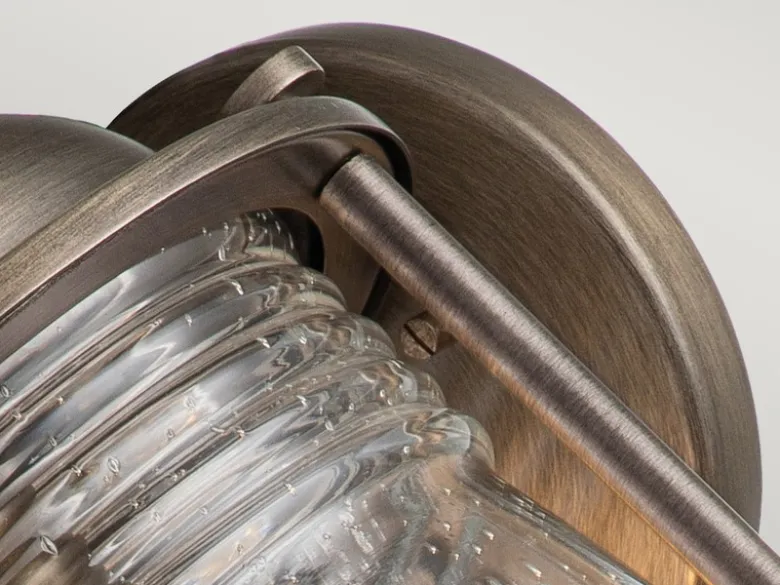 LED Industrial Wandlaterne für Innen & Außen, Bronze Höhe 40cm