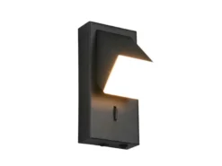 LED Innen Wandleuchte RAGLAN schwenkbar mit Schalter Schwarz, Höhe 15cm