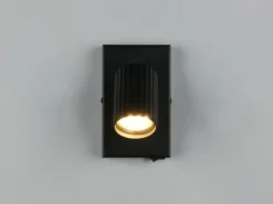 LED Innen Wandstrahler Schwarz mit Schalter, Spot schwenkbar, Höhe 15cm
