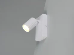 LED Innen Wandstrahler Weiß mit Schalter, Spot schwenkbar, Höhe 15cm