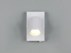 LED Innen Wandstrahler Weiß mit Schalter, Spot schwenkbar, Höhe 15cm