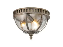 LED Jugendstil Deckenleuchte für Innen & Außen, Bronze Ø30,5cm