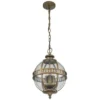LED Jugendstil Pendelleuchte für Innen & Außen, Bronze Ø30,5cm