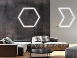 LED Küchen Unterbauleuchten FLEXLIGHT flach für Eckmontage, Gesamtlänge 67cm