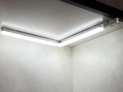 LED Küchen Unterbauleuchten FLEXLIGHT flach für Eckmontage, Gesamtlänge 67cm