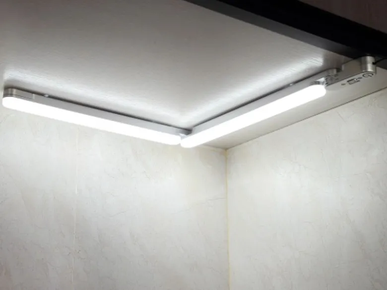 LED Küchen Unterbauleuchten FLEXLIGHT flach für Eckmontage, Gesamtlänge 67cm