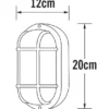 LED Kellerleuchte für Wand-& Deckenmontage Weiß, Höhe 20cm