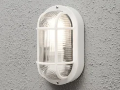 LED Kellerleuchte für Wand-& Deckenmontage Weiß, Höhe 20cm