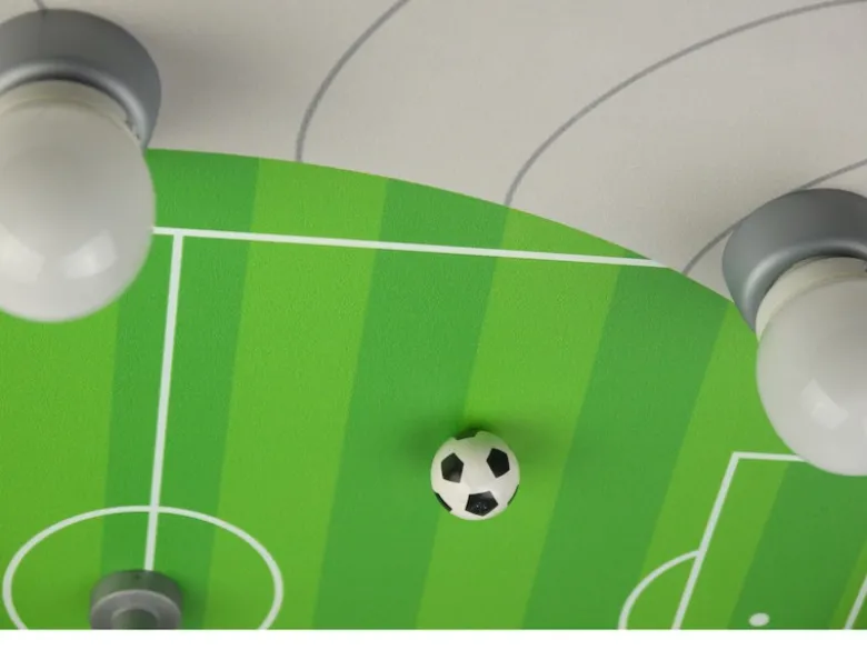 LED Kinder Deckenleuchte Fußball-Stadion mit Zugschalter für LED-Schlummerlicht