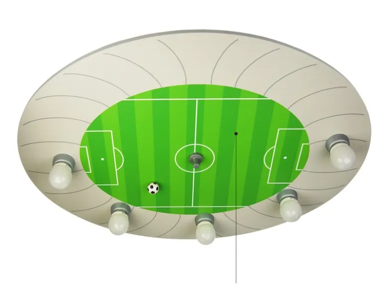 LED Kinder Deckenleuchte Fußball-Stadion mit Zugschalter für LED-Schlummerlicht