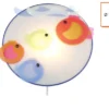 LED Kinderzimmer Wandlampe KLEINE FISCHE, bruchsicherer Schirm, Ø 25cm