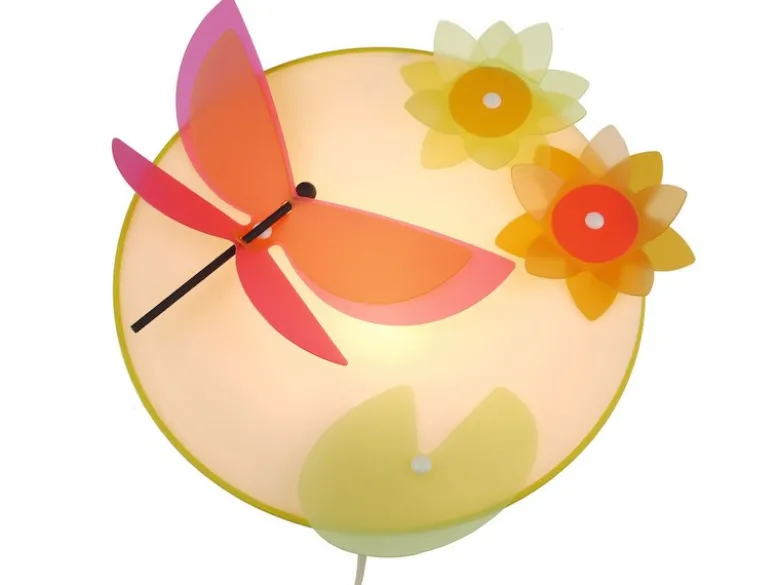 LED Kinderzimmer Wandlampe LIBELLE, bruchsicherer Schirm, Ø 25cm