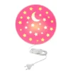 LED Kinderzimmer Wandlampe mit Stecker und Schalter, Rosé Ø 25cm