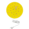LED Kinderzimmer Wandlampe mit Stecker und Schalter, Gelb Ø 25cm