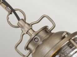 LED Kleine Industrial Pendelleuchte für Innen & Außen, Bronze Ø15cm
