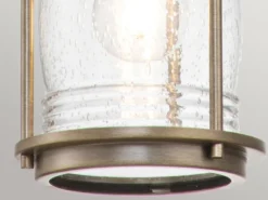 LED Kleine Industrial Pendelleuchte für Innen & Außen, Bronze Ø15cm
