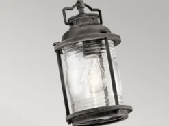 LED Kleine Industrial Pendelleuchte für Innen & Außen, Anthrazit Ø15cm