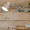 LED Klemmlampe PONGO Beige flexibel biegsam, Höhe 33cm