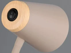 LED Klemmlampe PONGO Beige flexibel biegsam, Höhe 33cm