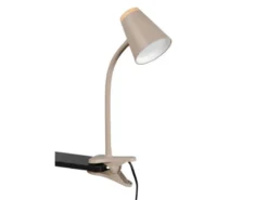 LED Klemmlampe PONGO Beige flexibel biegsam, Höhe 33cm