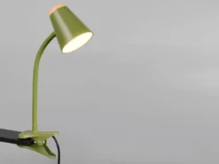 LED Klemmlampe PONGO Grün flexibel biegsam, Höhe 33cm