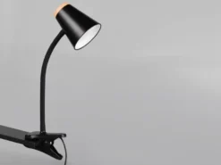 LED Klemmlampe PONGO Schwarz flexibel biegsam, Höhe 33cm