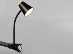 LED Klemmlampe PONGO Schwarz flexibel biegsam, Höhe 33cm