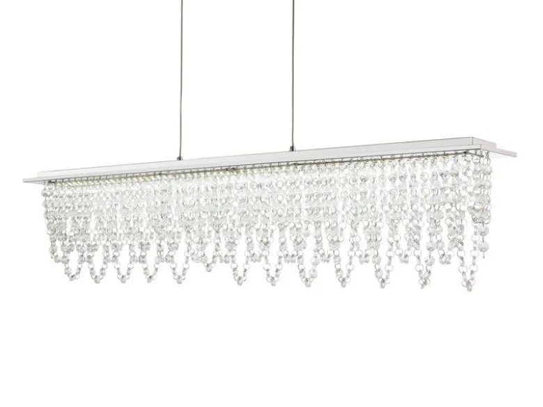 LED Kristall Pendelleuchte SCALA dimmbar mit Fernbedienung, Breite 90cm